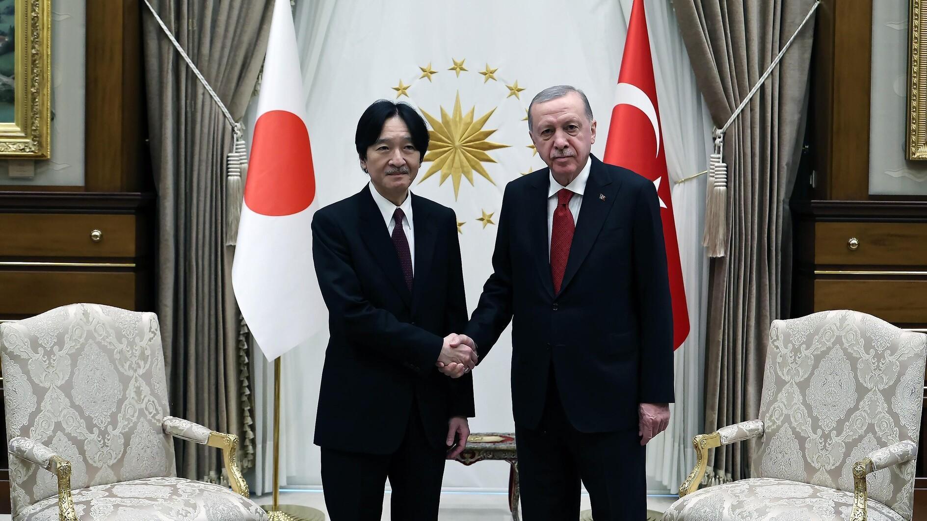 Erdoğan接待日本皇太子，纪念两国建交100周年